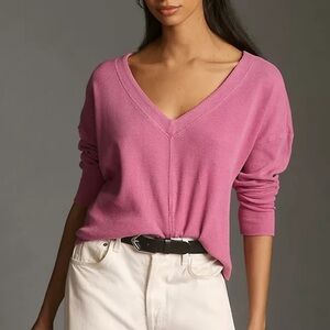 Anthropologie Pilcro Long-Sleeve V-Neck Top EUC size Medium